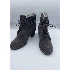 WHITE MOUNTAIN 060-W18923 Jay Jay Charcoal Suede Ankle Boots Leather Upper 9M
